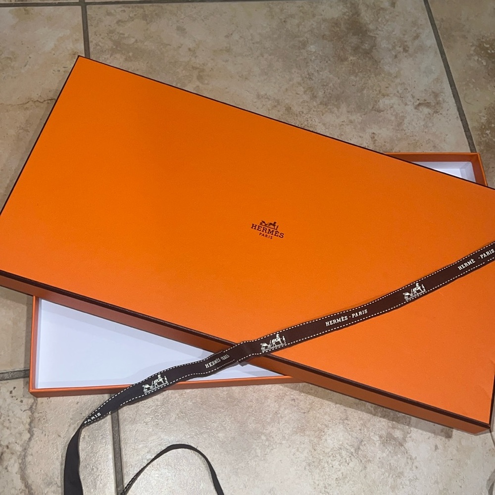 Hermes scarf box and ribbon - authentic